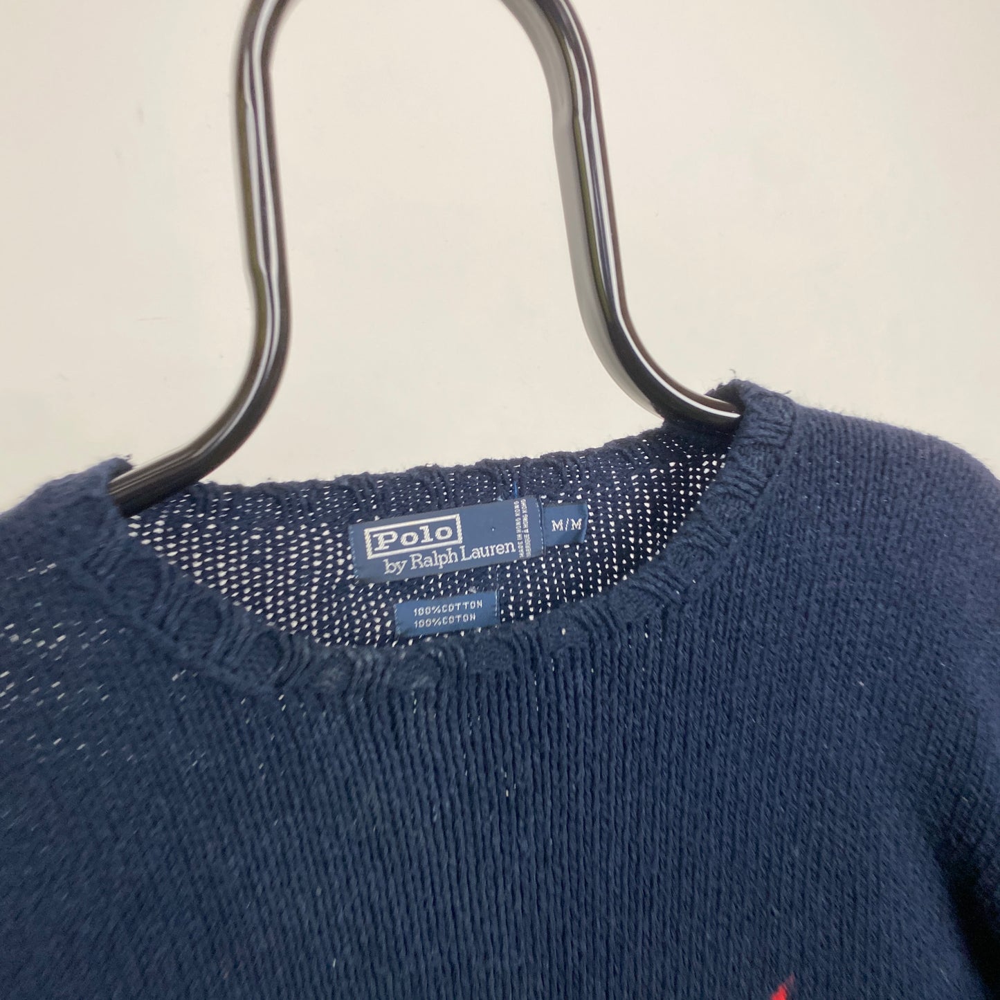 Retro Polo Ralph Lauren Knit Sweatshirt Black Medium