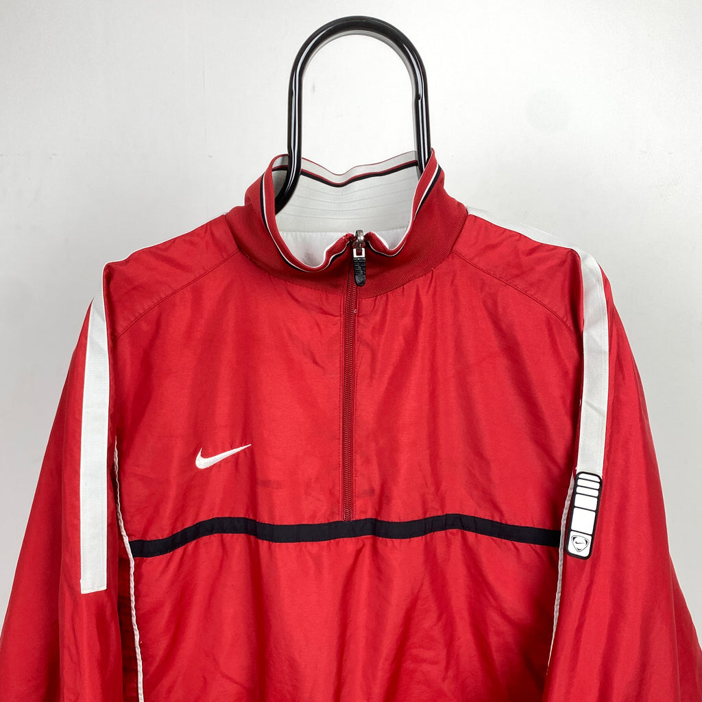 00s Nike Reversible Windbreaker Jacket Red White Large