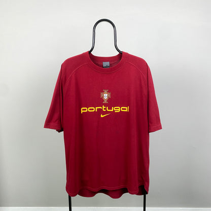 90s Nike Portugal T-Shirt Red Large
