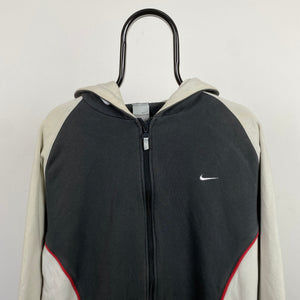 00s Nike Zip Heavyweight Hoodie Grey XL