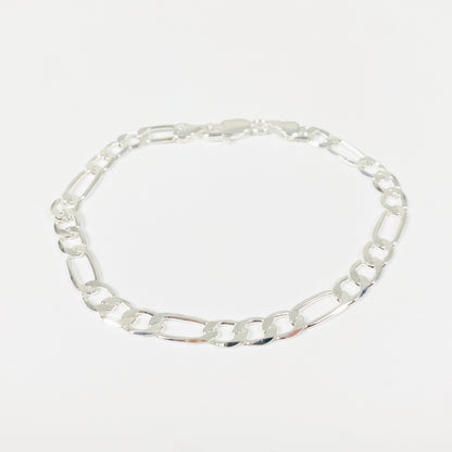 Figaro Chain Bracelet .925 Silver