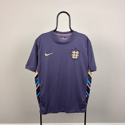 00s Nike England Football Shirt T-Shirt Blue Large