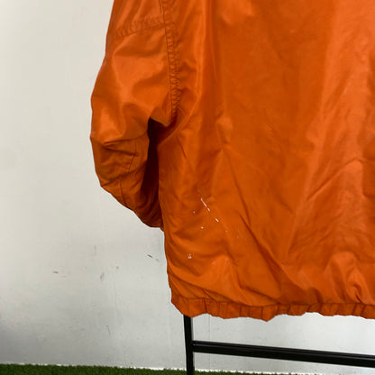 90s Nike Reversible Fleece Coat Puffer Jacket Blue Orange XS