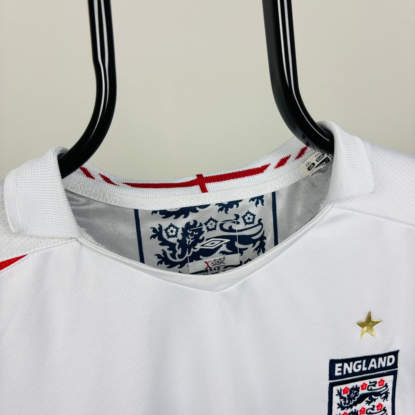 00s Umbro England Football Shirt T-Shirt White XXL