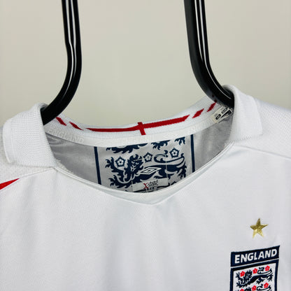 00s Umbro England Football Shirt T-Shirt White XXL