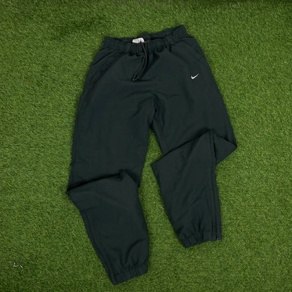 00s Nike Piping Windbreaker Jacket + Joggers Set Grey Medium