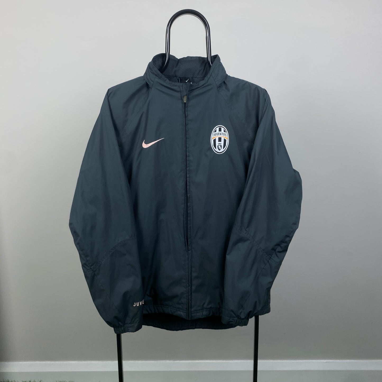 00s Nike Juventus T90 Windbreaker Jacket Grey Small
