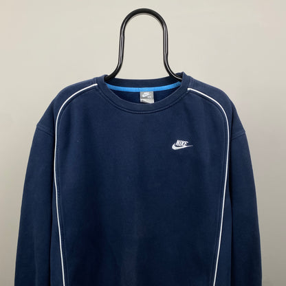00s Nike Piping Sweatshirt Blue XXL