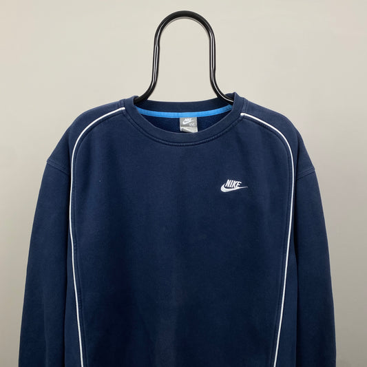 00s Nike Piping Sweatshirt Blue XXL