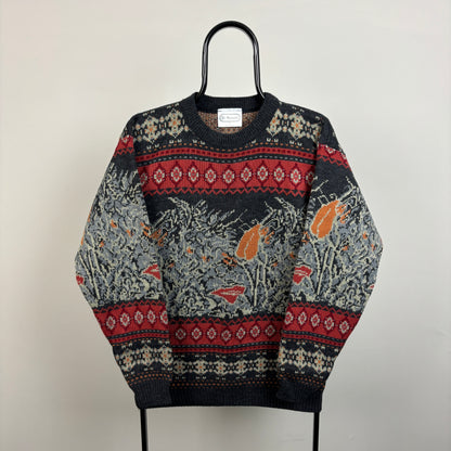 90s Knitwear Sweater Sweatshirt Red Large