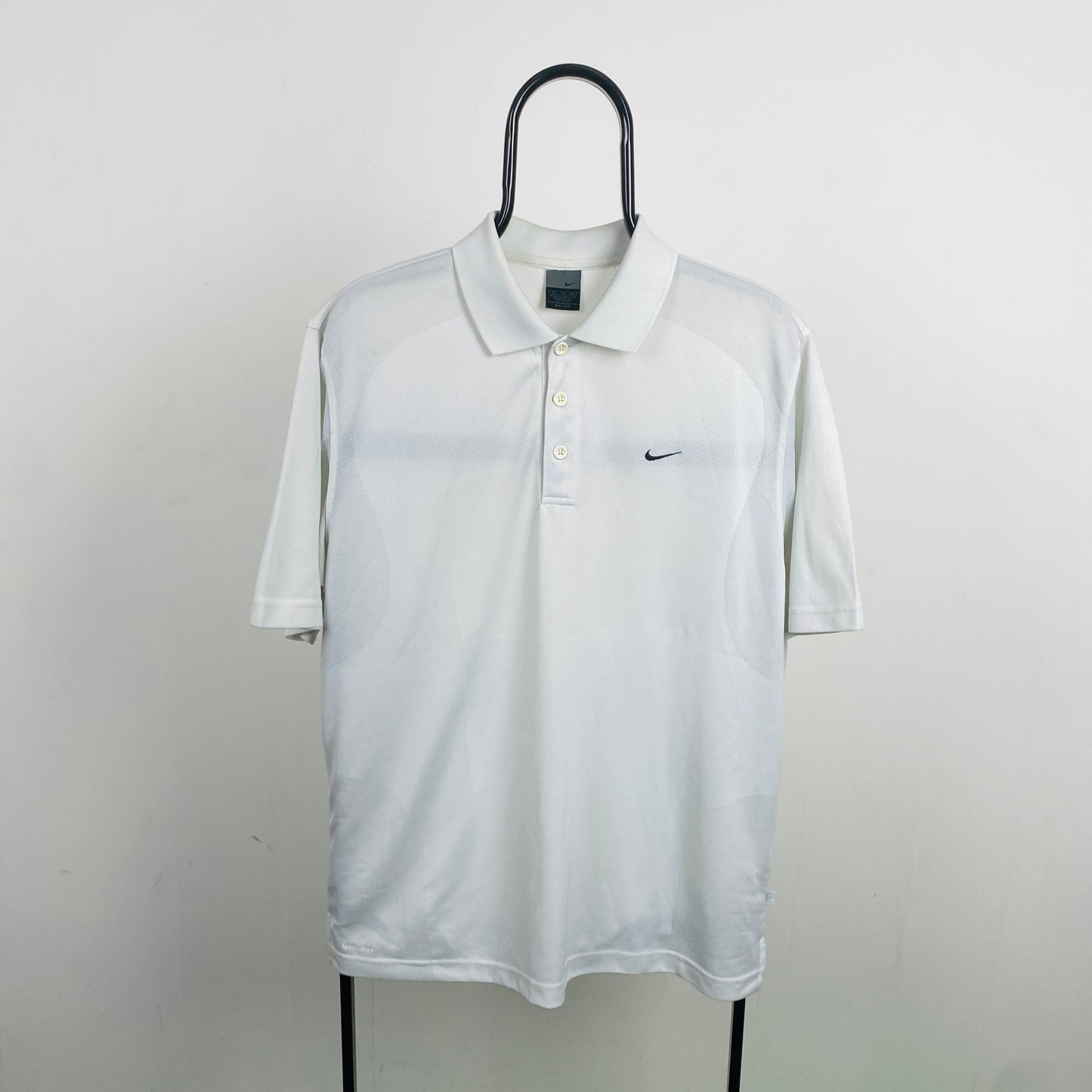 00s Nike Golf/Tennis Polo Shirt T-Shirt White XL