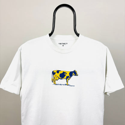 00s Carhartt Cow T-Shirt White Medium