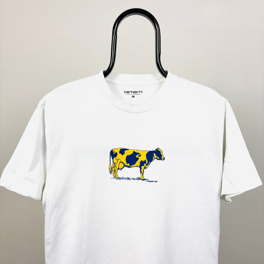 00s Carhartt Cow T-Shirt White Medium