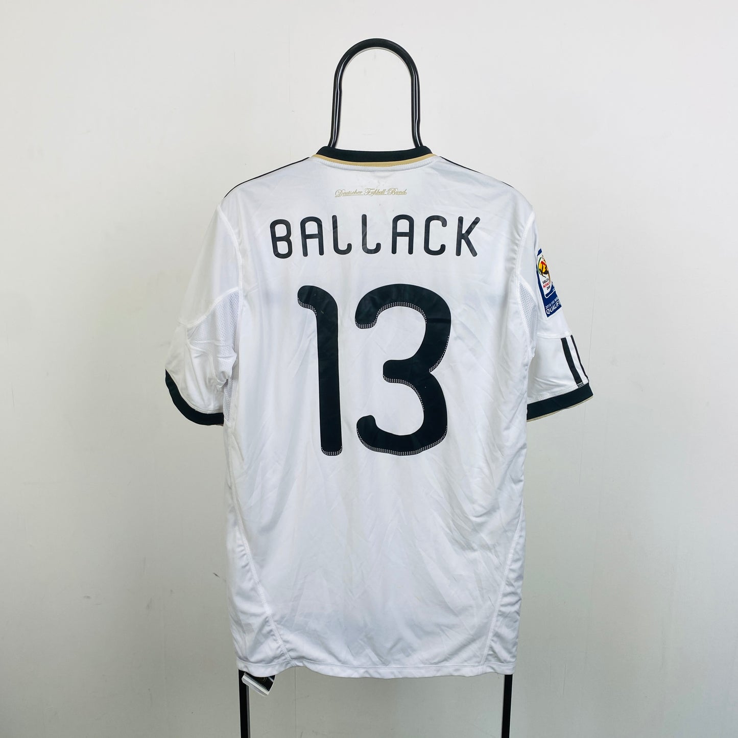 00s Adidas Ballack Germany Football Shirt T-Shirt White Medium