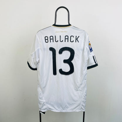 00s Adidas Ballack Germany Football Shirt T-Shirt White Medium
