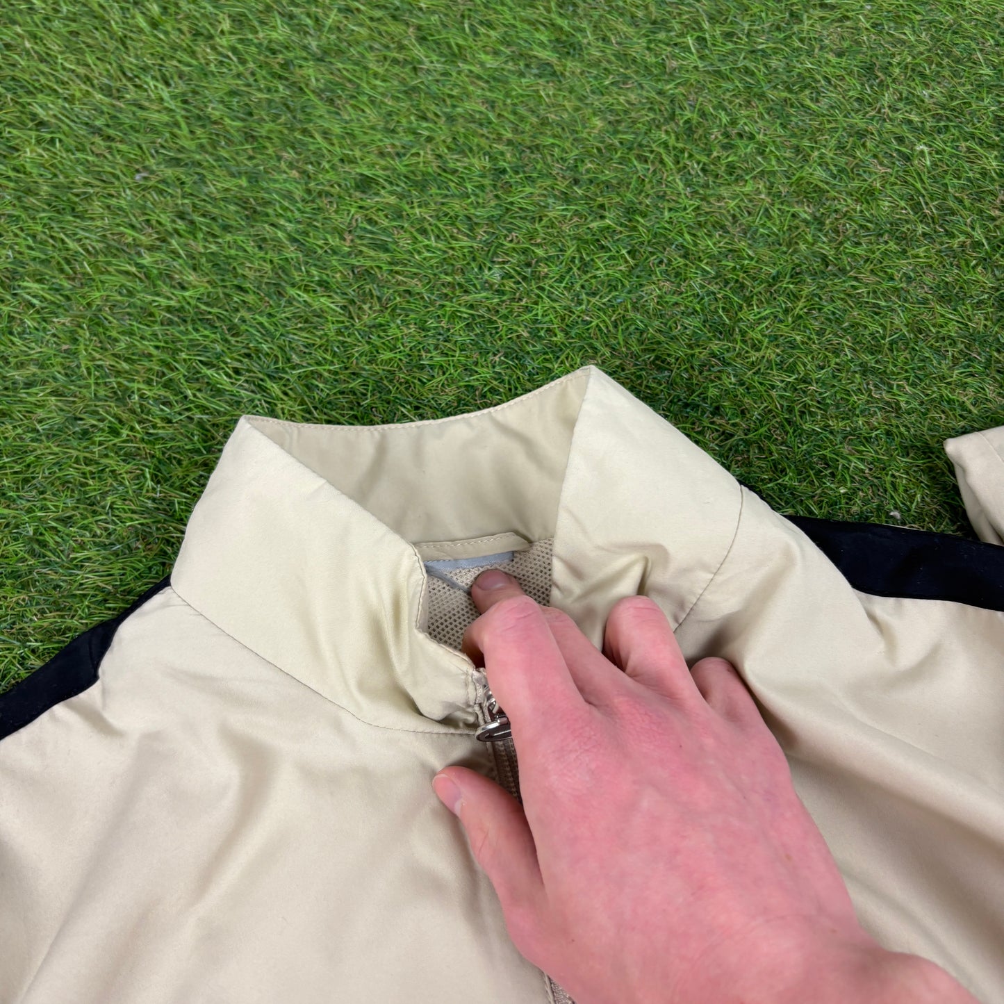 00s Nike Piping Tracksuit Jacket + Joggers Set Brown Large