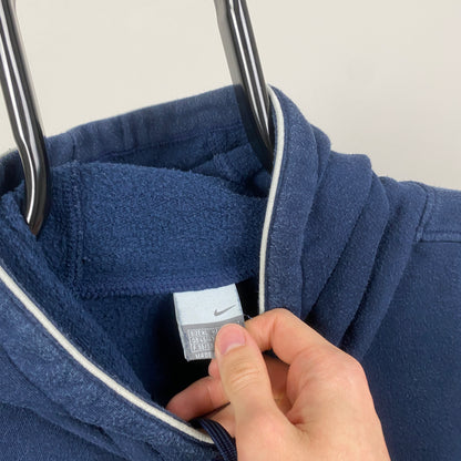 00s Nike Centre Swoosh Hoodie Blue XL