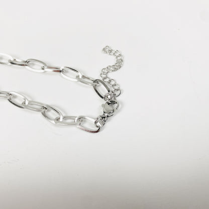 Hoop Link Chain Bracelet .925 Silver