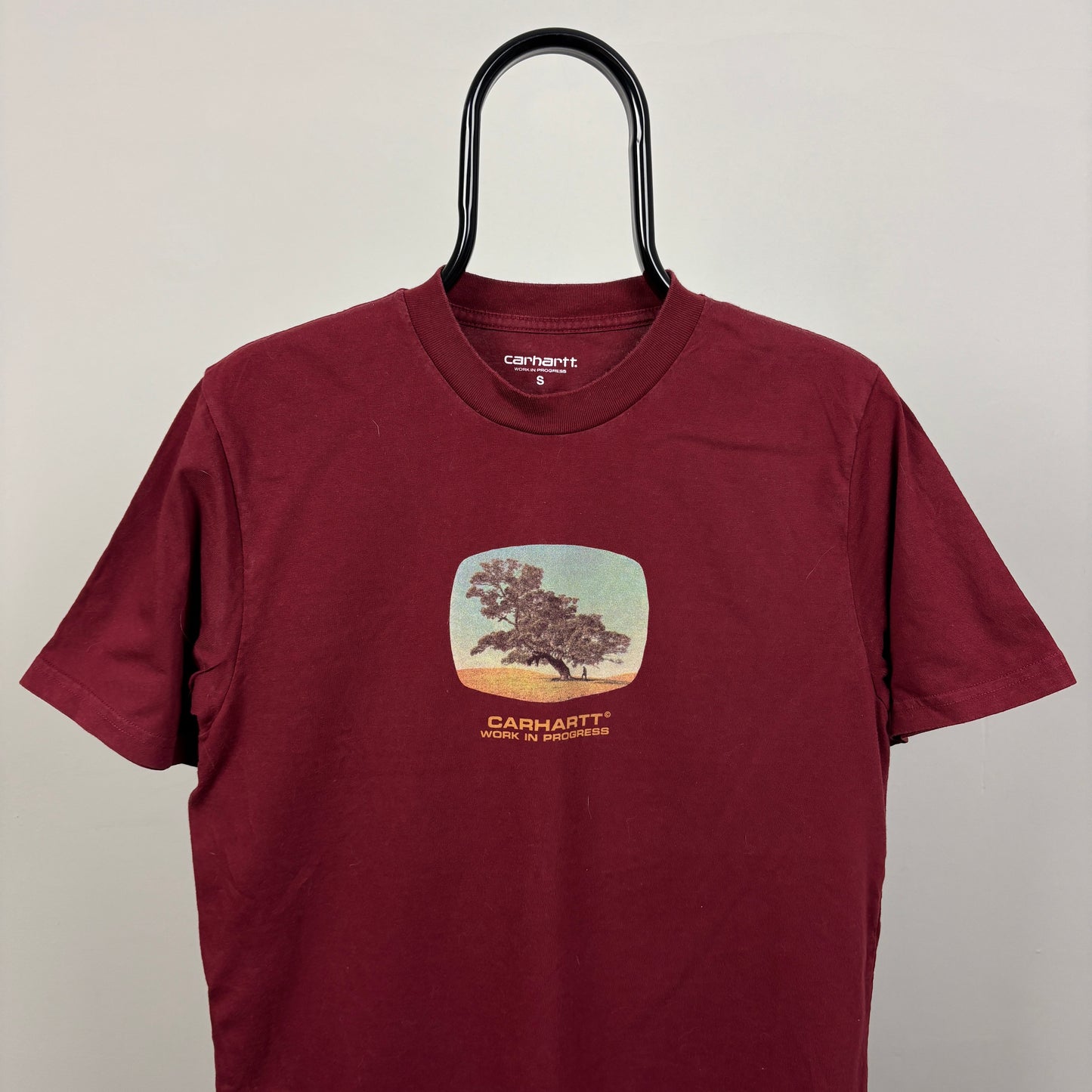 00s Carhartt Tree T-Shirt Red Small