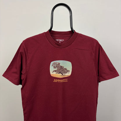 00s Carhartt Tree T-Shirt Red Small