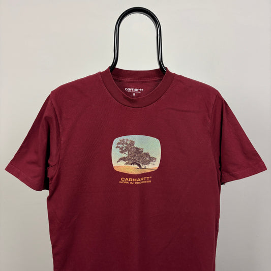 00s Carhartt Tree T-Shirt Red Small