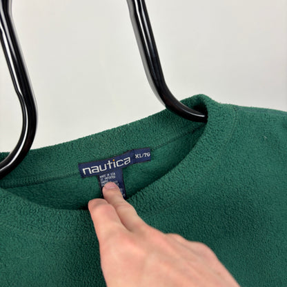 90s Nautica Fleece Sweatshirt Green XL