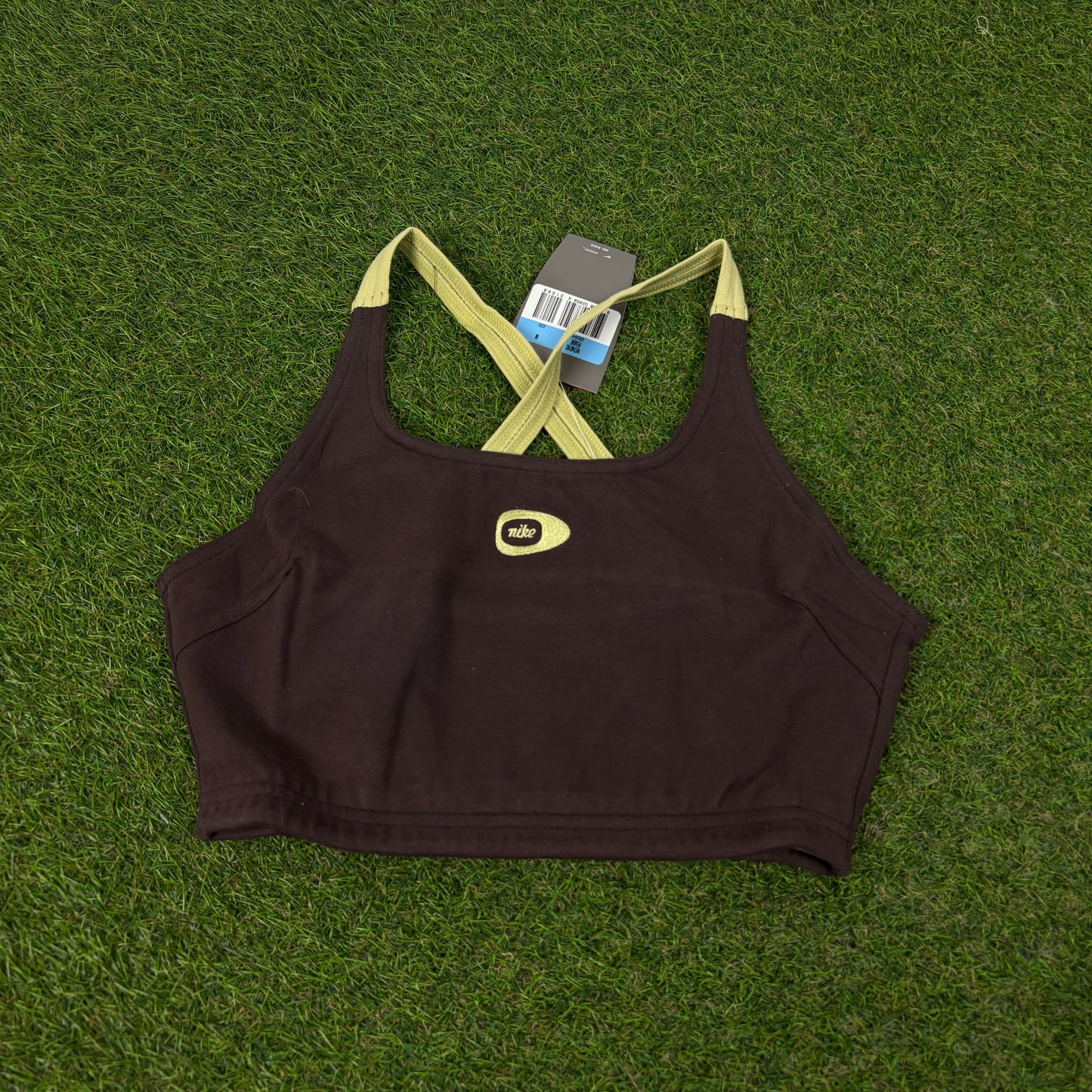 00s Nike Sports Vest T-Shirt Brown Medium