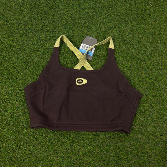 00s Nike Sports Vest T-Shirt Brown Medium