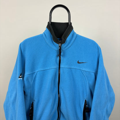 90s Nike ACG Zip Fleece Sweatshirt Blue Small