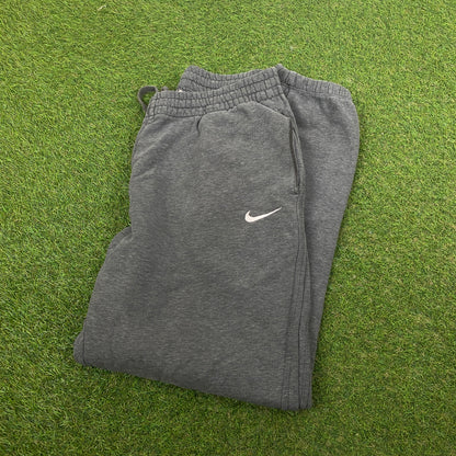 00s Nike Wide Leg Cotton Joggers Grey Medium