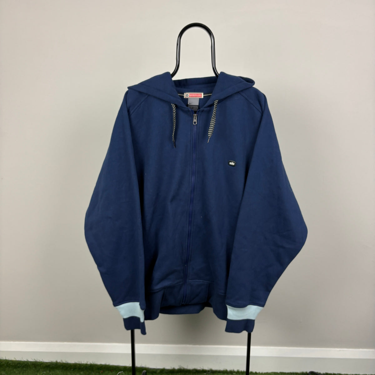 00s Nike Zip Hoodie Blue XXL
