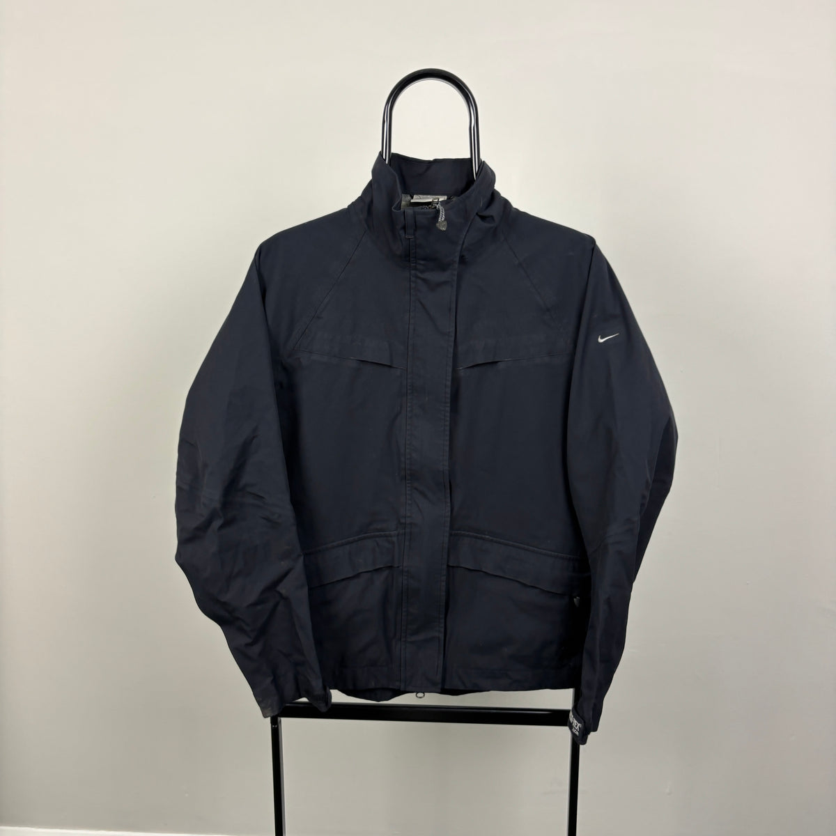 00s Nike Gore-Tex Waterproof Windbreaker Jacket Black Medium