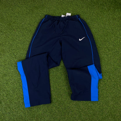 00s Nike Piping Tracksuit Set Jacket + Joggers Blue XL