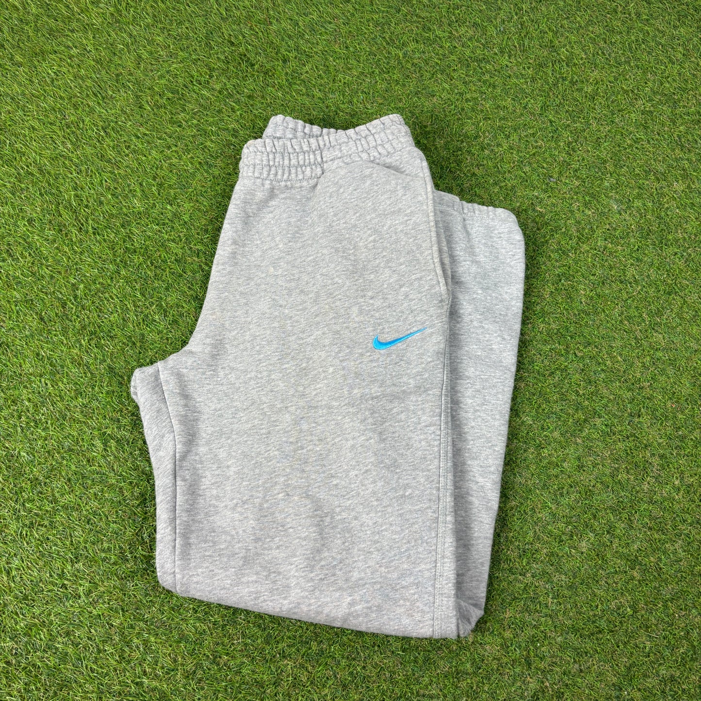 00s Nike Wide Leg Cotton Joggers Grey Medium