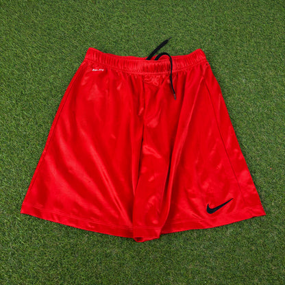 00s Nike Football Shorts Red Small