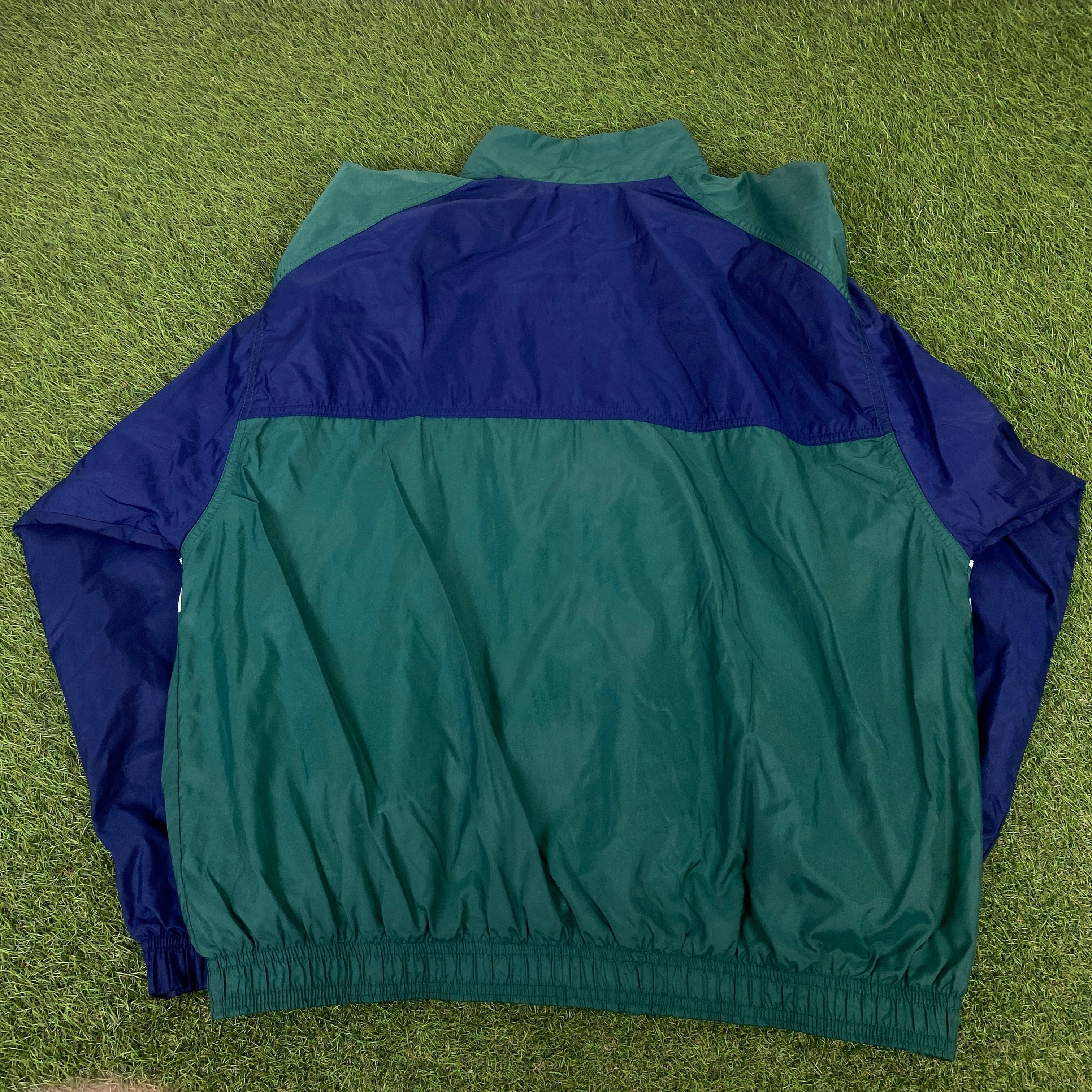 90s Nike Tracksuit Set Jacket + Joggers Green XL