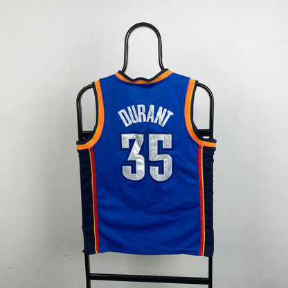 Retro Oklahoma City Durant Basketball Jersey T-Shirt Blue XS