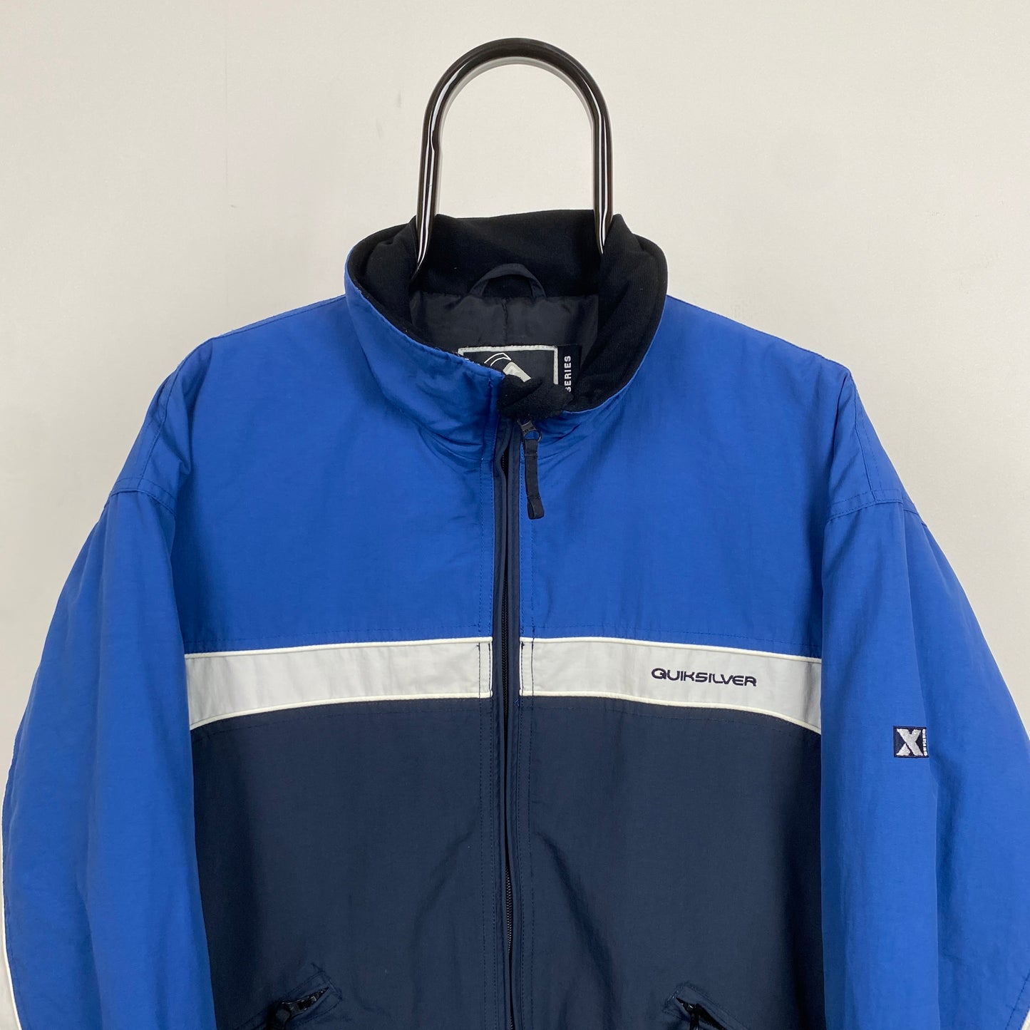 Retro Quiksilver Waterproof Coat Jacket Blue Small