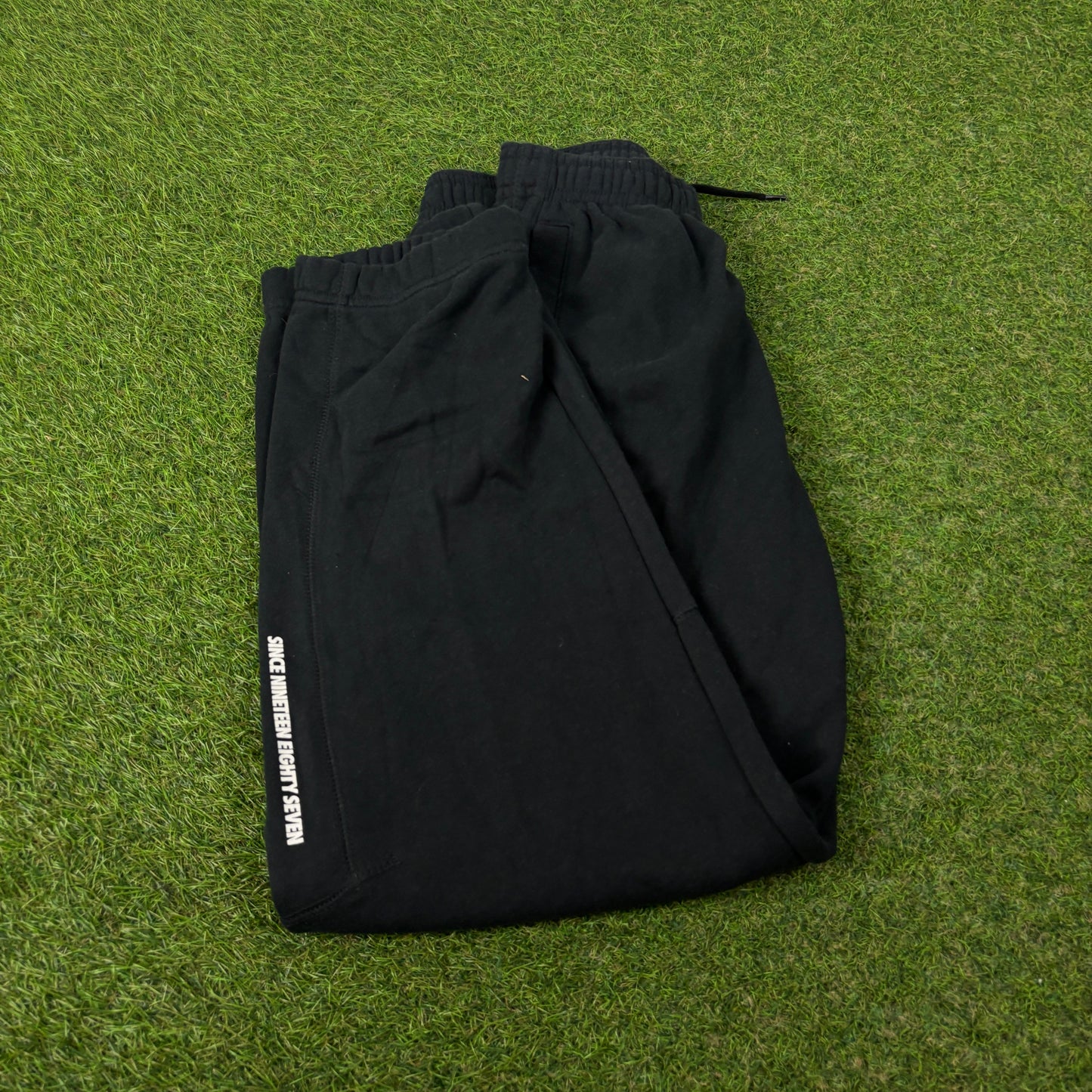 00s Nike Wide Leg Cotton Joggers Black Womens XS