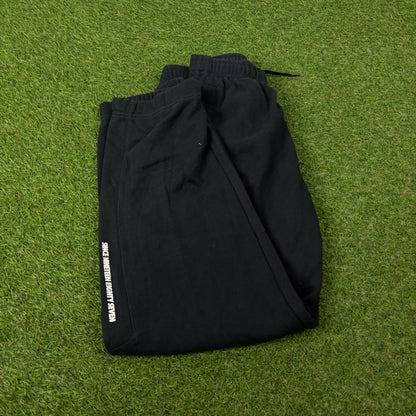 00s Nike Wide Leg Cotton Joggers Black Womens XS