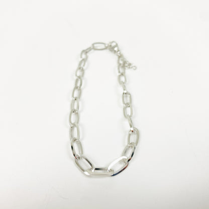 Hoop Link Chain Bracelet .925 Silver