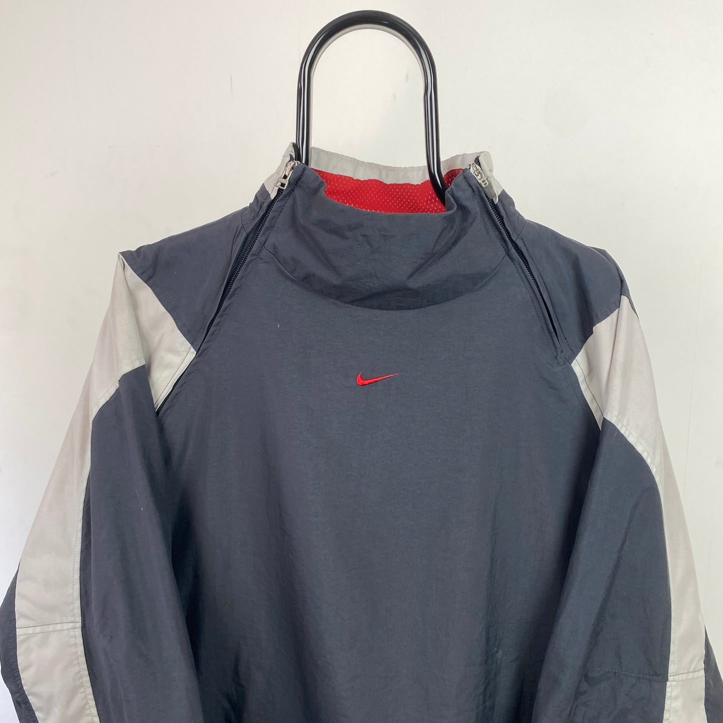 00s Nike Air Max Side Winder Windbreaker Jacket Grey Medium