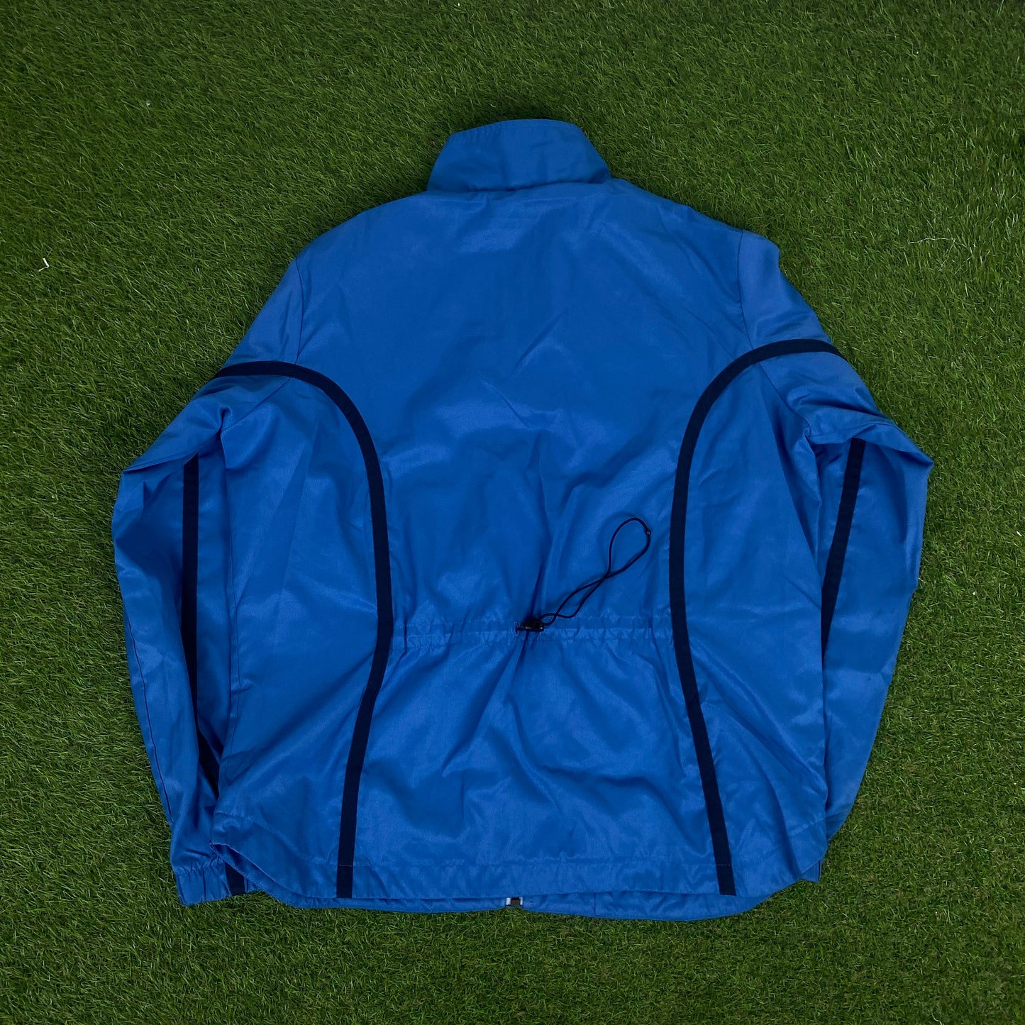 00s Nike Piping Windbreaker Jacket + Joggers Set Blue Medium