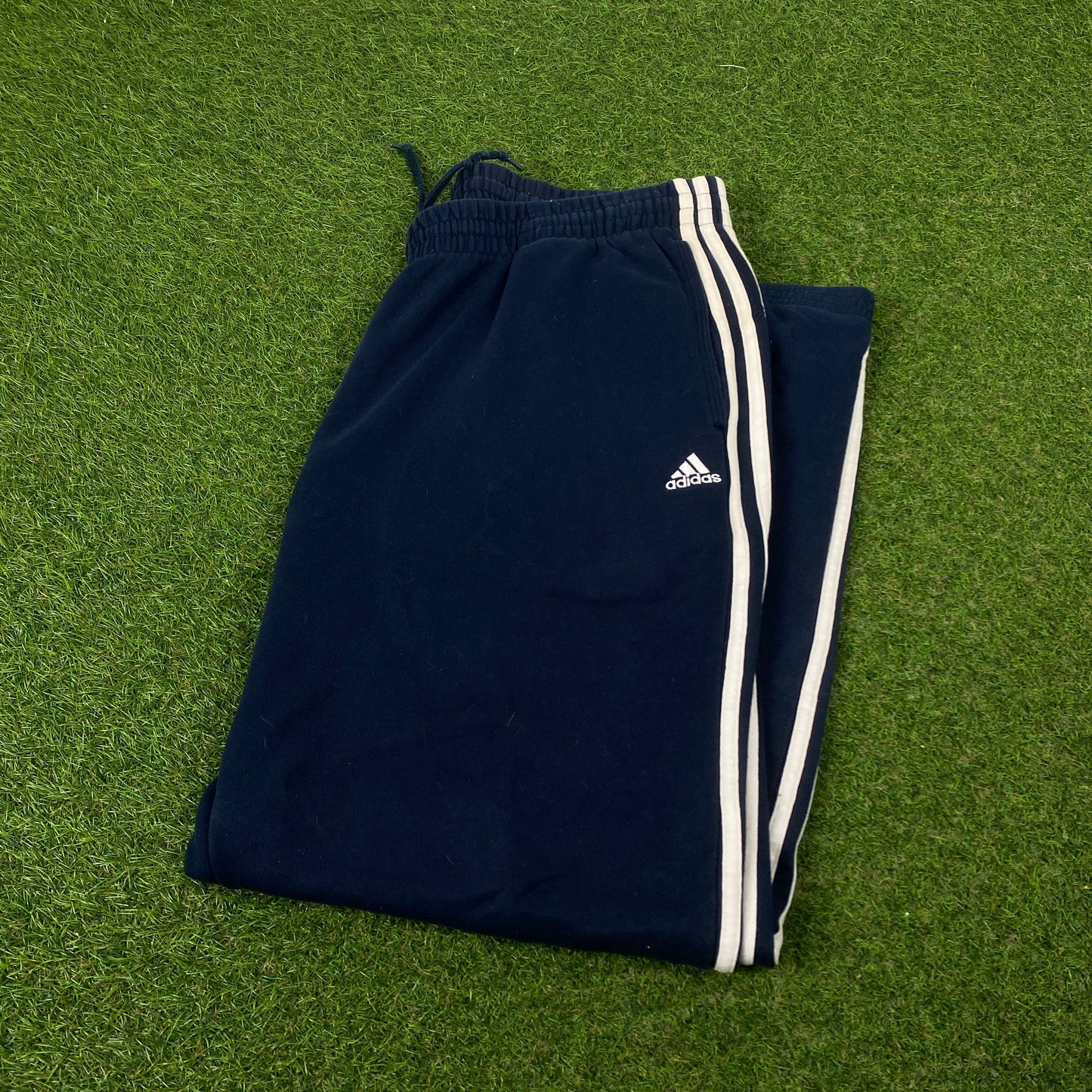 00s Adidas Cotton Joggers Blue XL