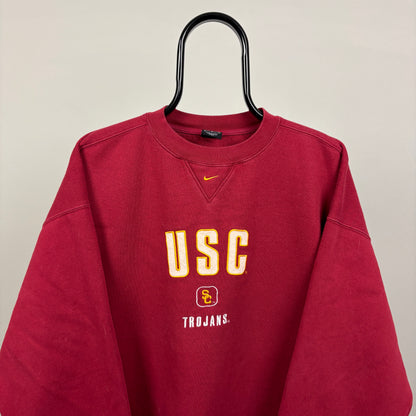 90s Nike USC Trojans Sweatshirt Red Large