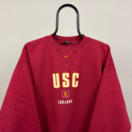 90s Nike USC Trojans Sweatshirt Red Large