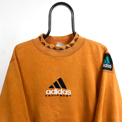 90s Adidas Equipment Sweatshirt Orange Medium