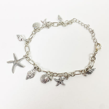 Retro Sea Life Bracelet Necklace Chain Silver