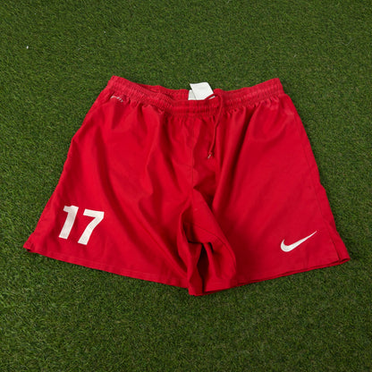 00s Nike Football Shorts Red Large