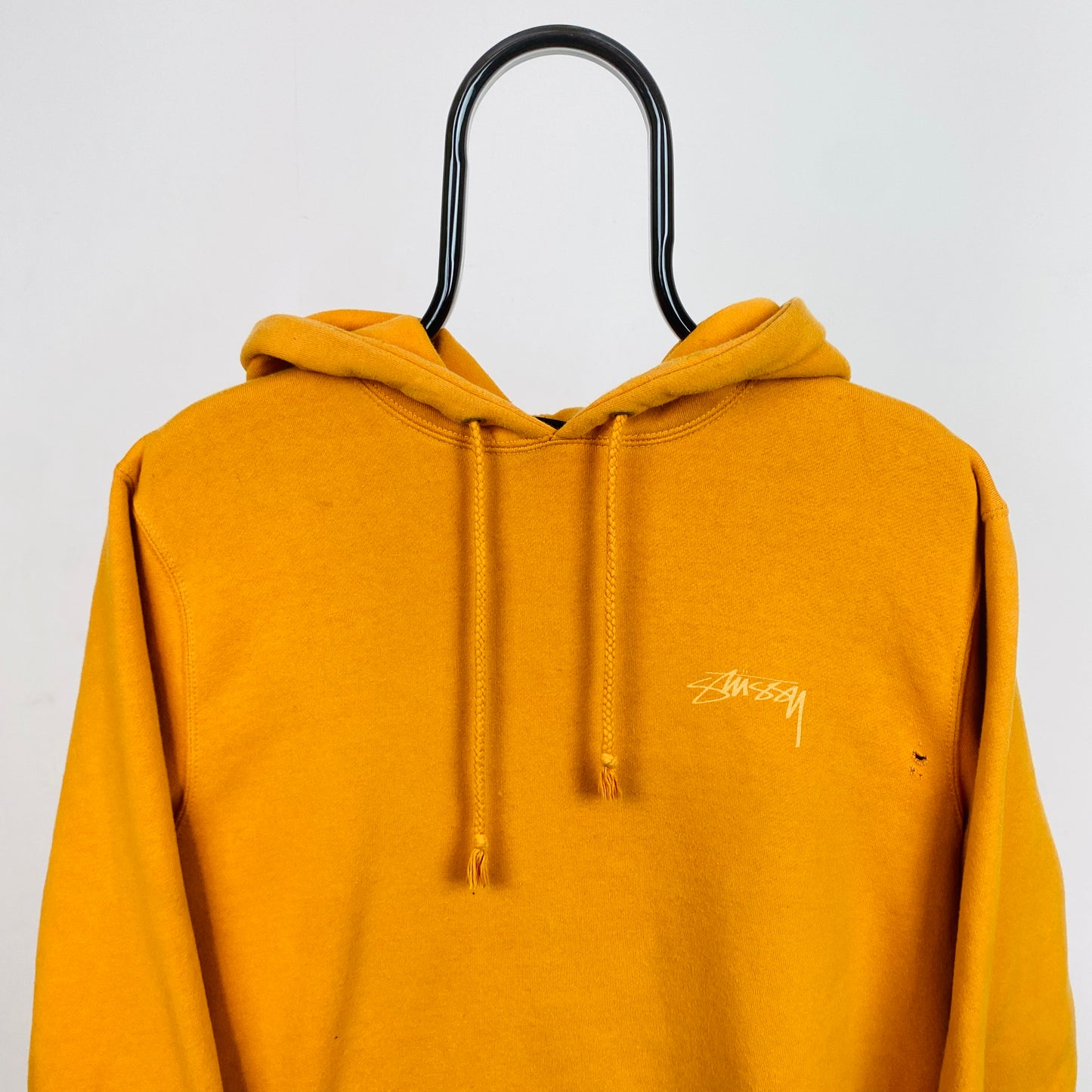 Retro 00s Stussy Hoodie Orange Large